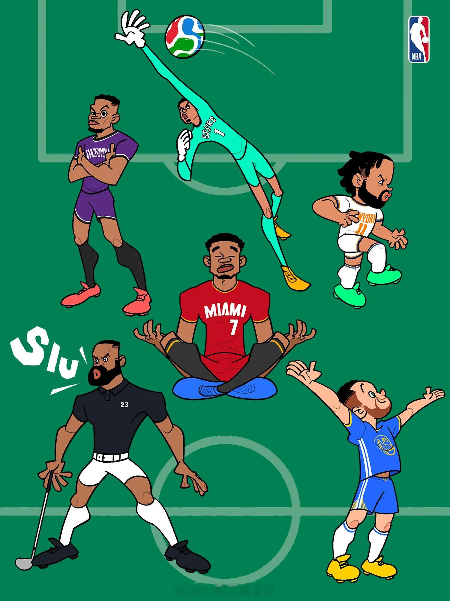 如果这些NBA巨星集结踏上绿茵赛场…… 