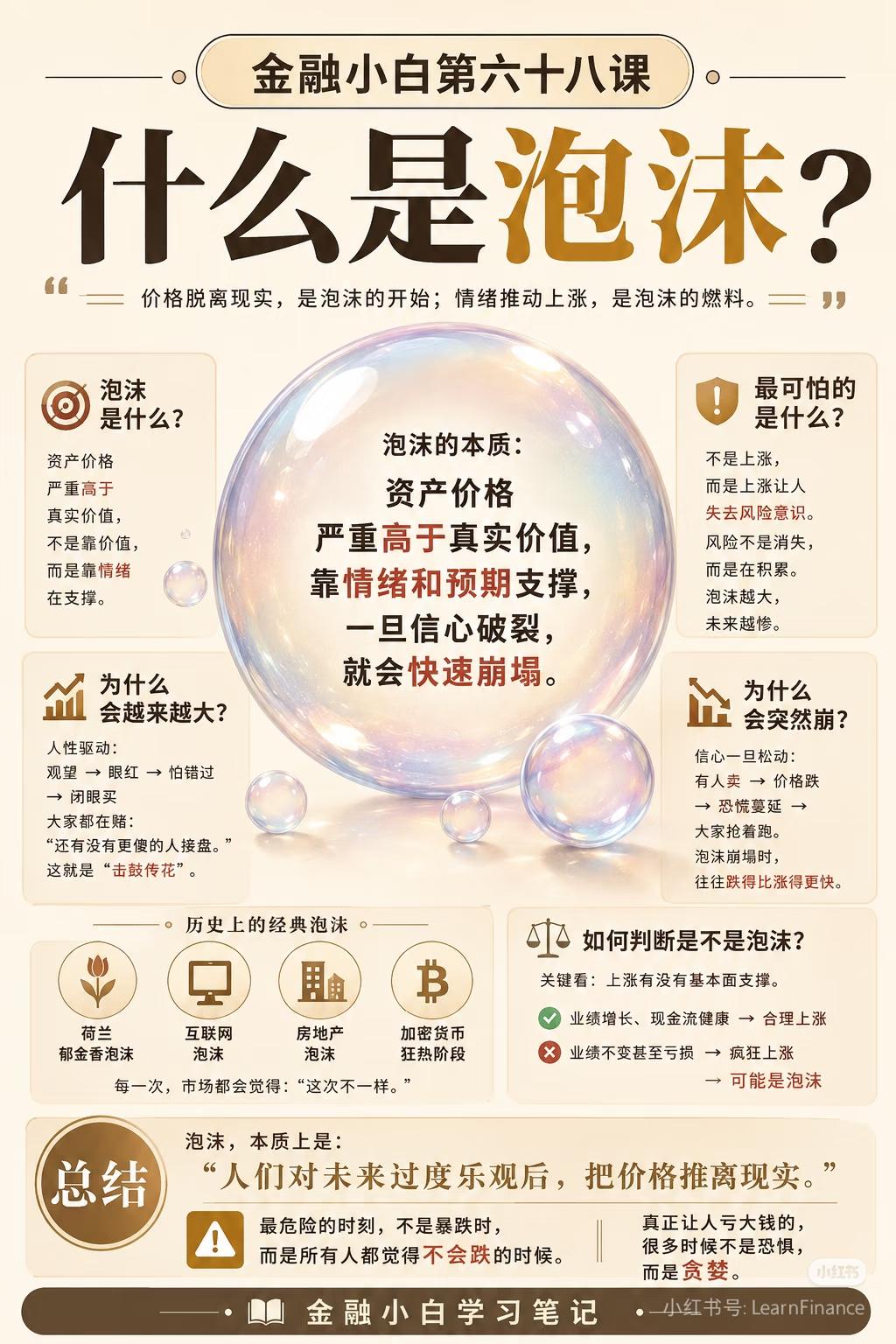 90%散户亏钱，都是看不懂“市场泡沫”
 
利弗莫尔说过：“人性的贪婪，是所有泡