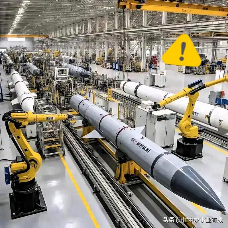 【100枚极限日产量】近日，东方大国公开了世界上第一条全自动化空空导弹生产线，极