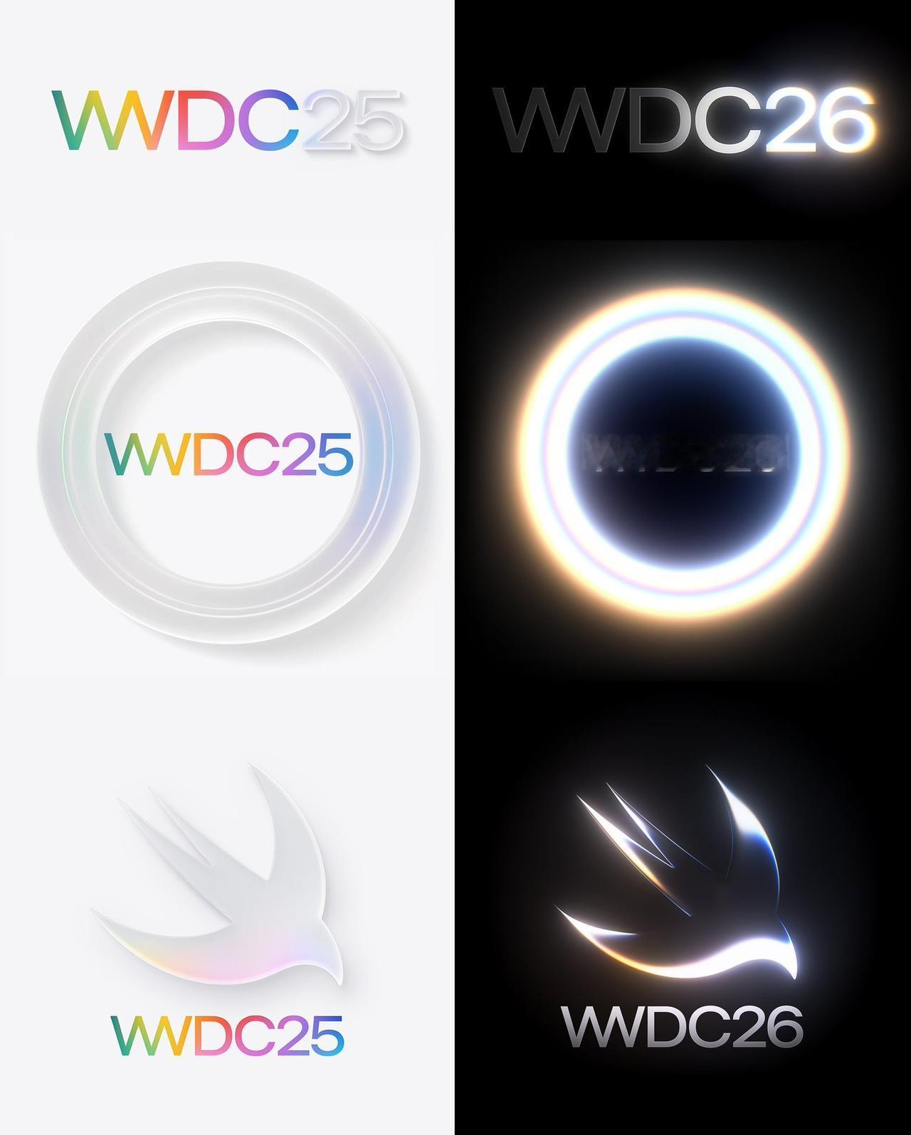 对比WWDC25的logo，今年iOS27是准备给玻璃加上光效，更强的玻璃感
i