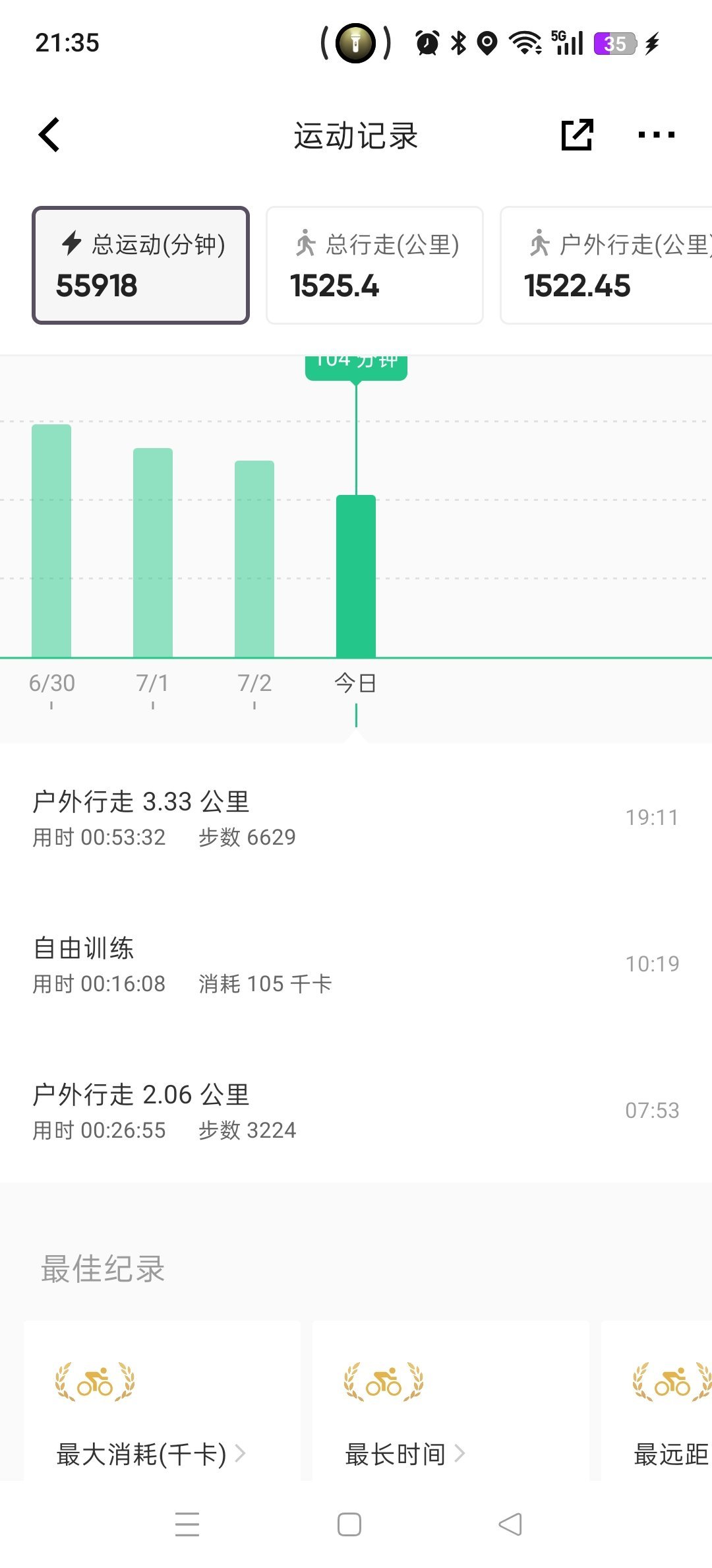 坚持运动打卡散步+小哑铃十五分钟认真运动，身体棒棒👍🏻虞书欣粉丝专属减肥打卡