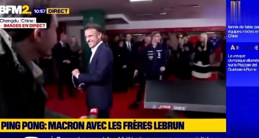 谁能想到！法国总统马克龙访华之际，暂且把其他事务搁置一旁，率先在成都的乒乓球台上