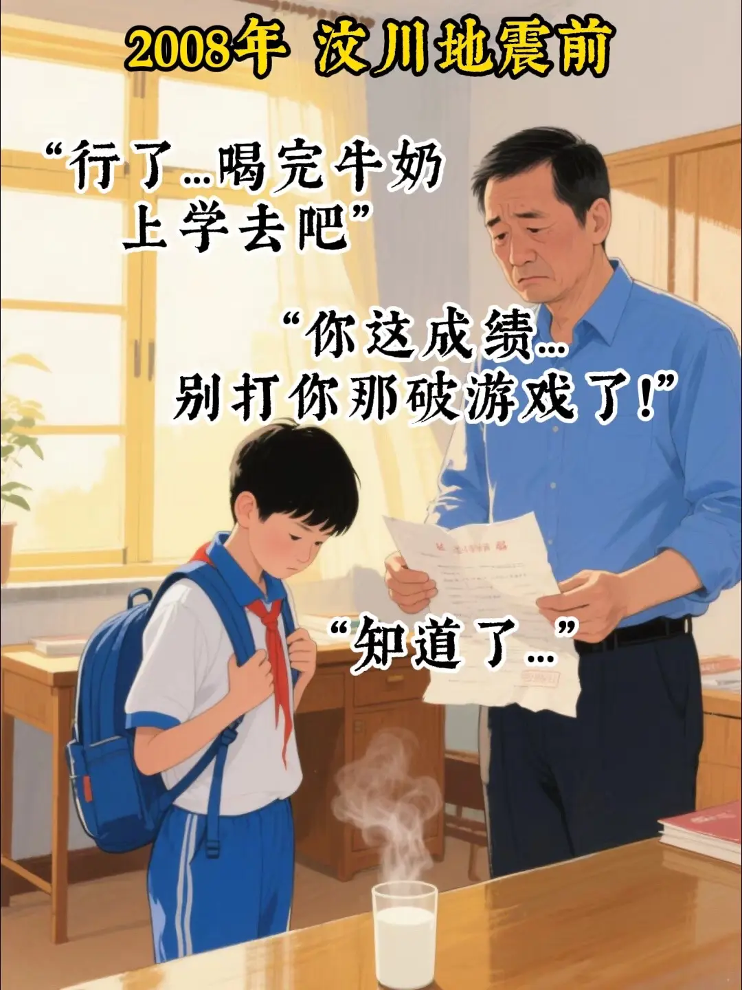 其实他没有错，因为他是父亲； 但他认为他错，因为他是父亲…