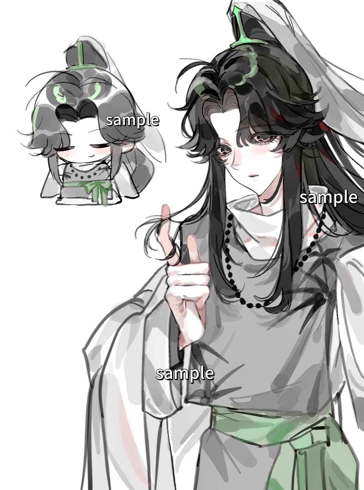 盲盒稿一则 喜欢画古风呀。