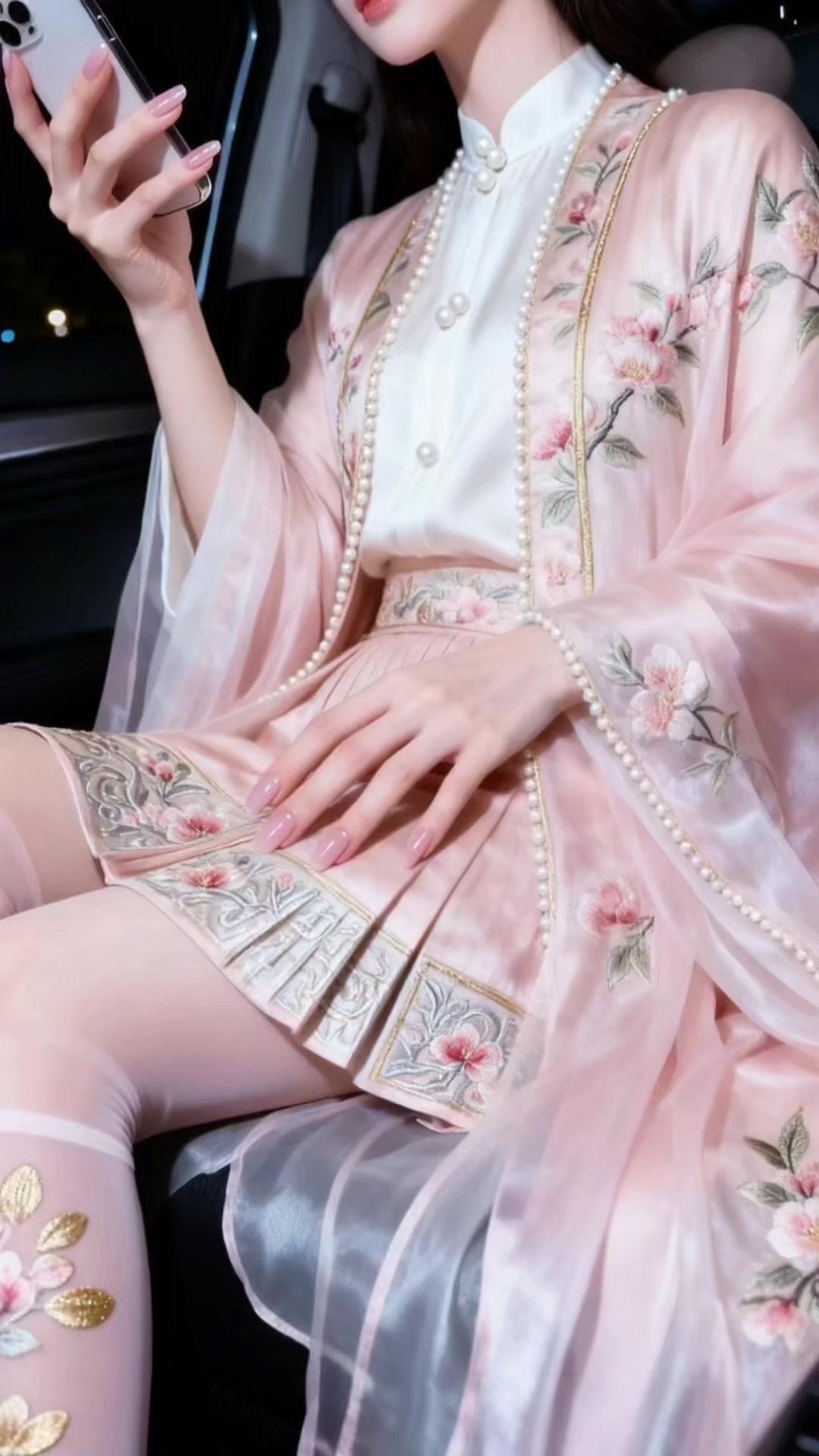 🌸穿汉服配大长腿，是种什么体验？
一直很喜欢这种东方美学的感觉，尤其是穿上汉服