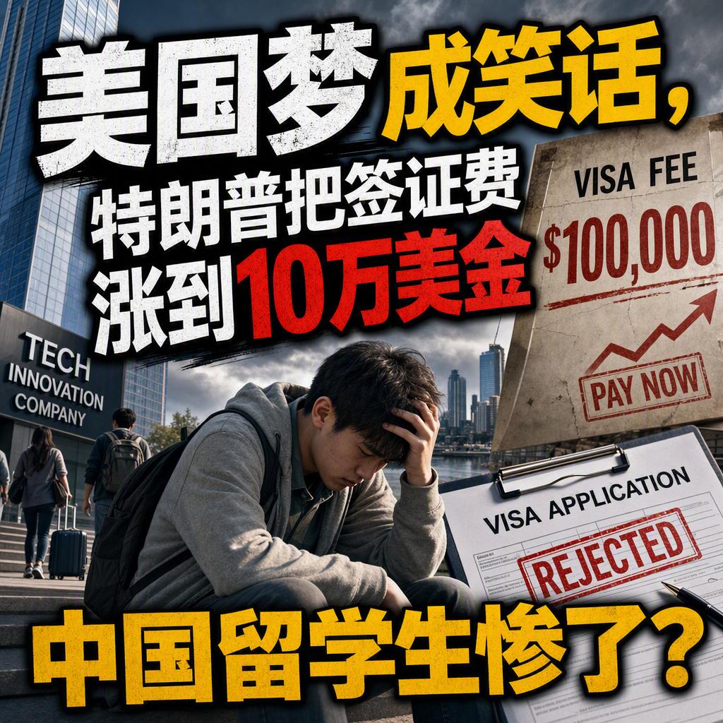 很多人以为美国把H-1B签证费涨到10万美元，最惨的是中国留学生。
其实真相恰恰