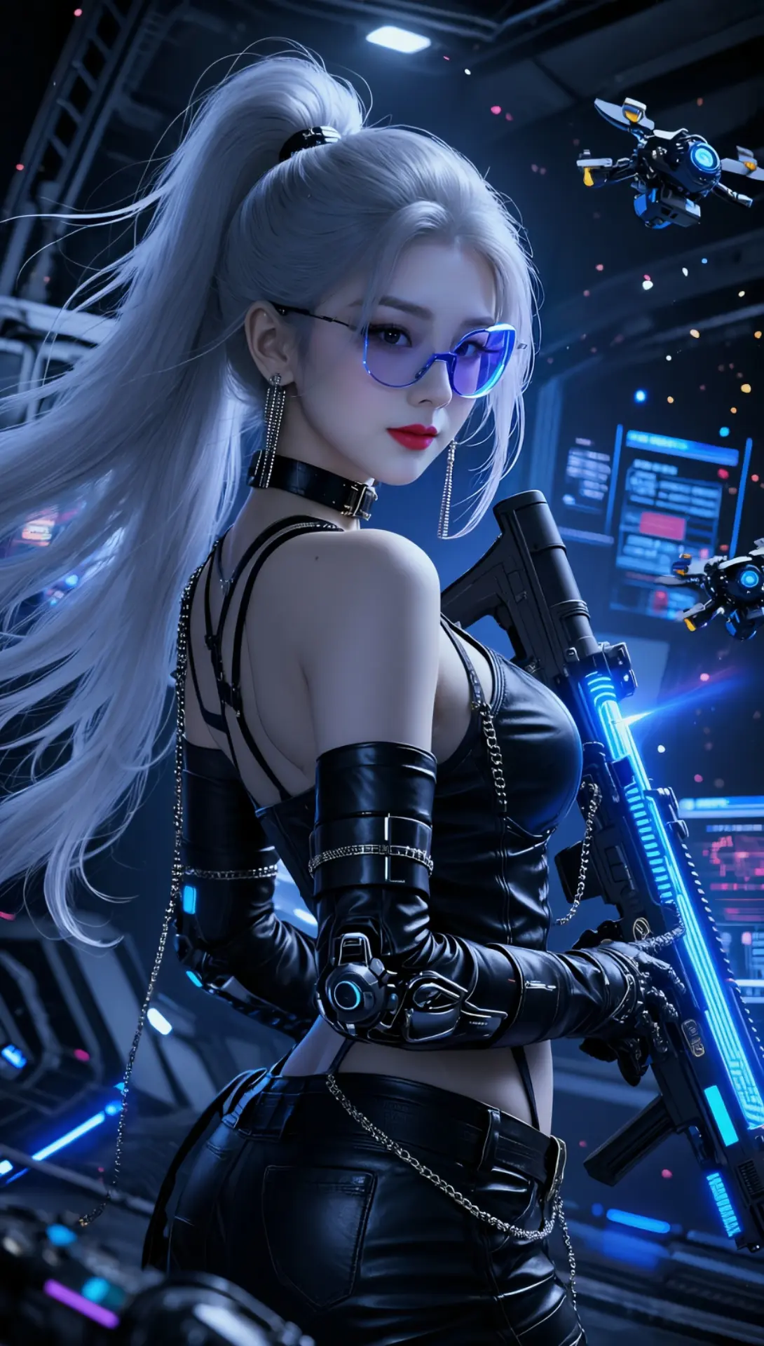 AI赛博女战士写真 ai创作 内容ai人工智能生成