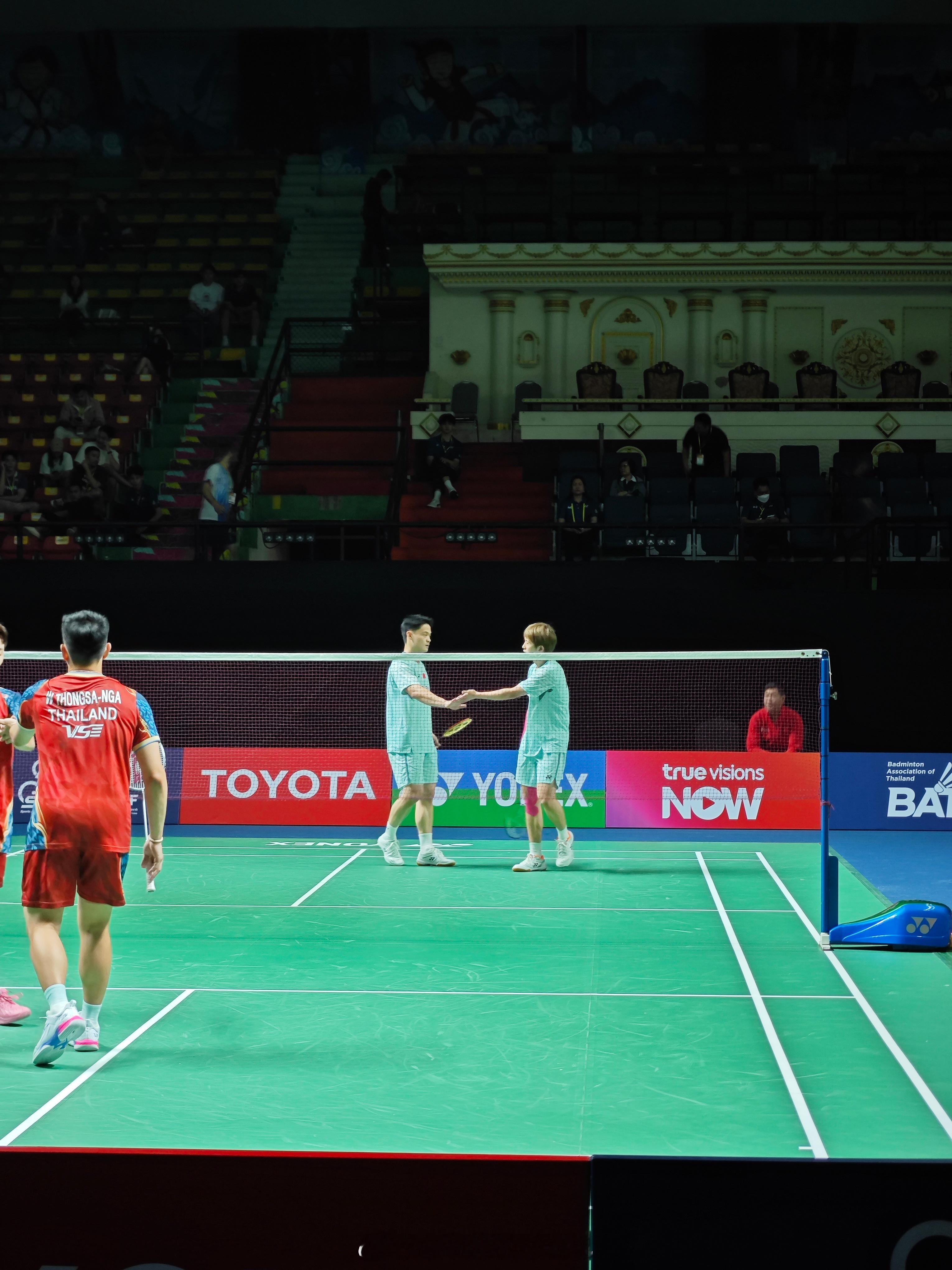 男双 1/16赛 查能蓬 / 通萨 16-21 陈旭君 / 刘阳2026年泰国羽