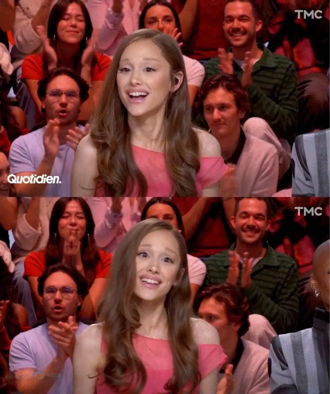 Ariana Grande（爱莉安娜·格兰德）在法国电视节目《每日新闻》（Quo