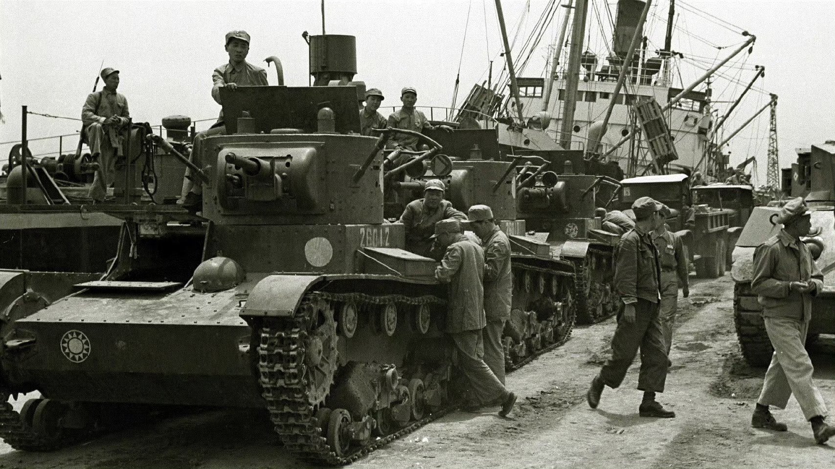 1949年上海，国军撤离，逃往台湾省。 历史知识 ​​​