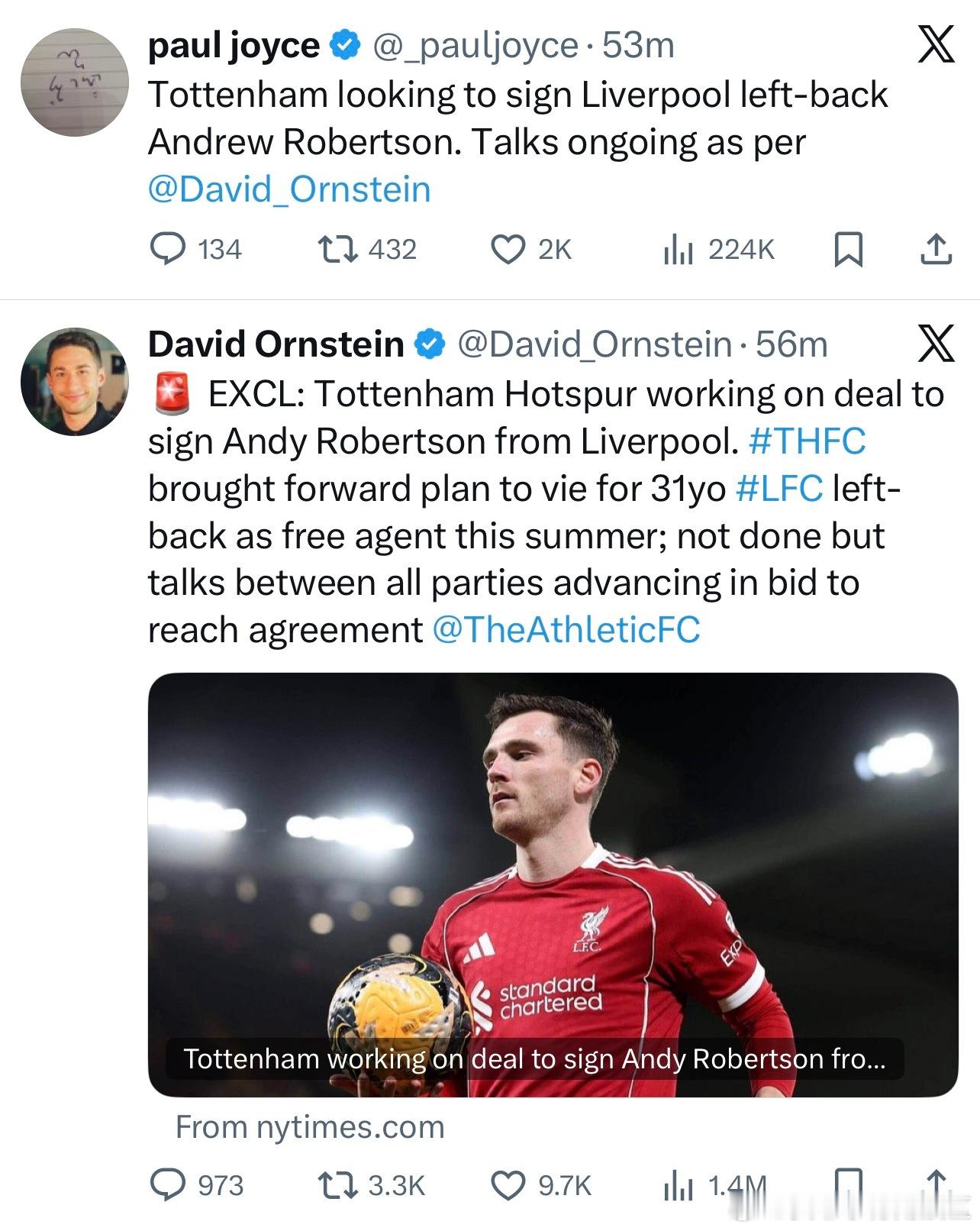 奥恩斯坦独家，热刺想要夏窗免签萝卜。热刺方面提前制定了计划，目前各方的谈判都在推