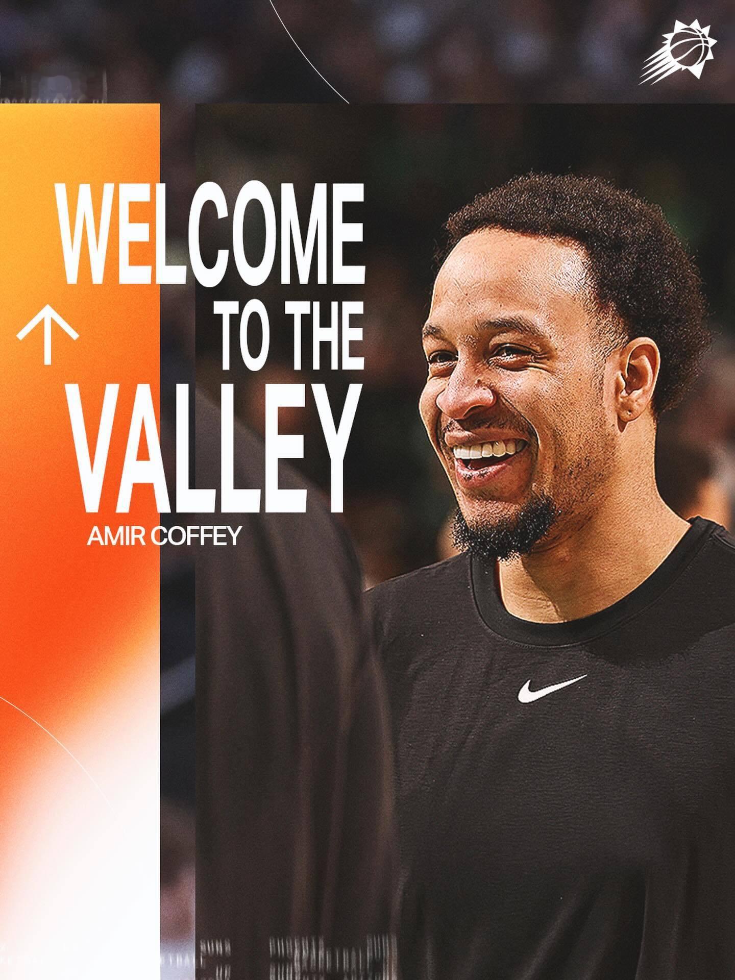 阿米尔·科菲，欢迎来到凤凰城！👏 评论区分享你对他的期待👇 菲尼克斯太阳 ｜