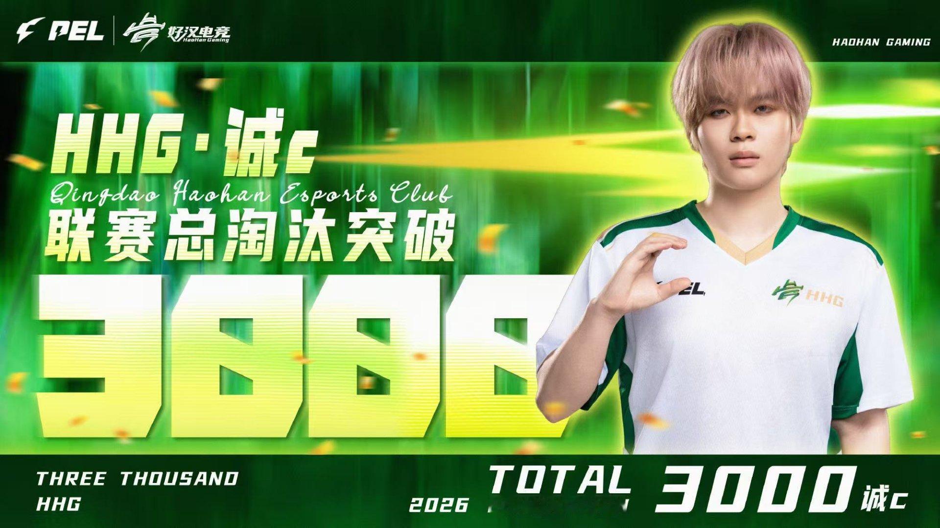 诚c联赛3000淘汰千枪砺锋芒，征途启新章！恭喜诚c达成联赛3000淘汰重磅成就