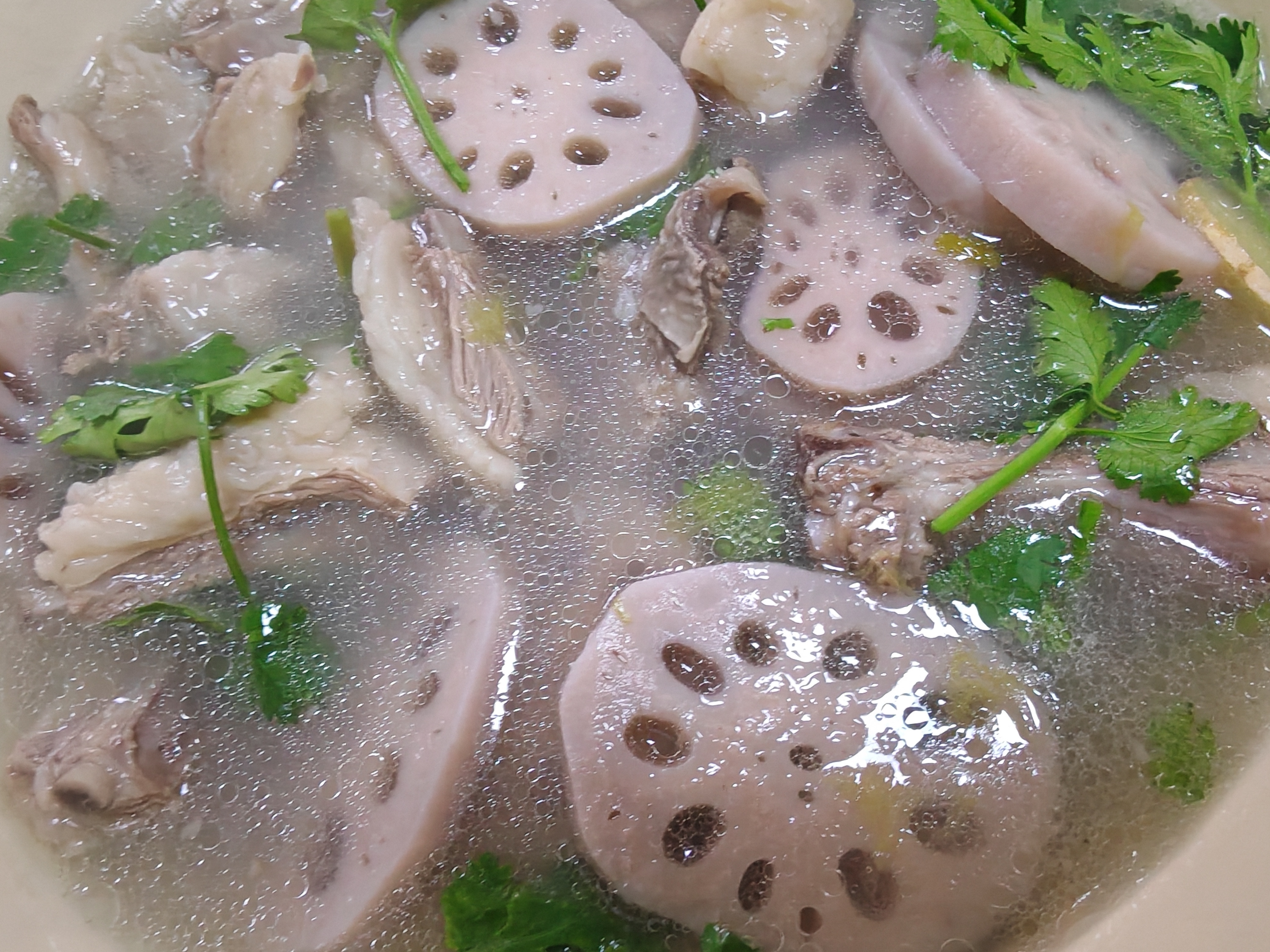 自己捏了小馄饨莲藕炖羊排追剧吃饭晚饭 见招拆招打不过还可以跑嘿嘿