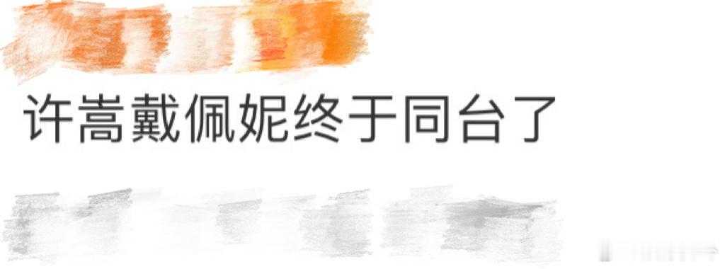 许嵩戴佩妮终于同台了  许嵩的内敛遇上戴佩妮的灵动，二者同台碰撞出奇妙火花，音乐