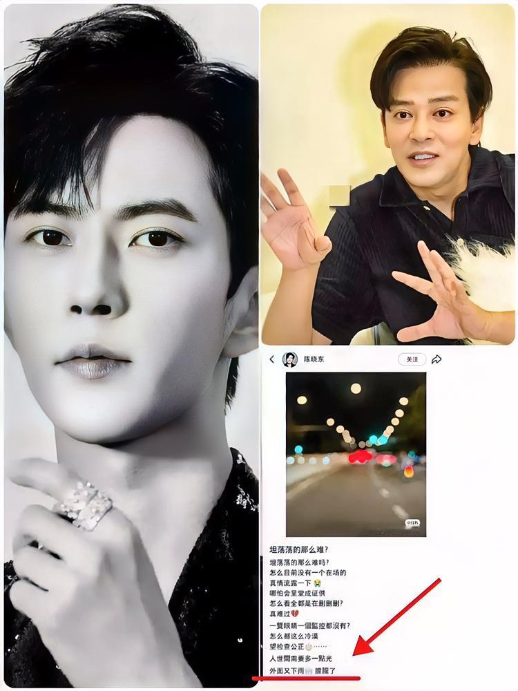 不出意外

意外还是发生了

谁能想到陈晓东也出来
虽然发文没直接提于朦胧，可话