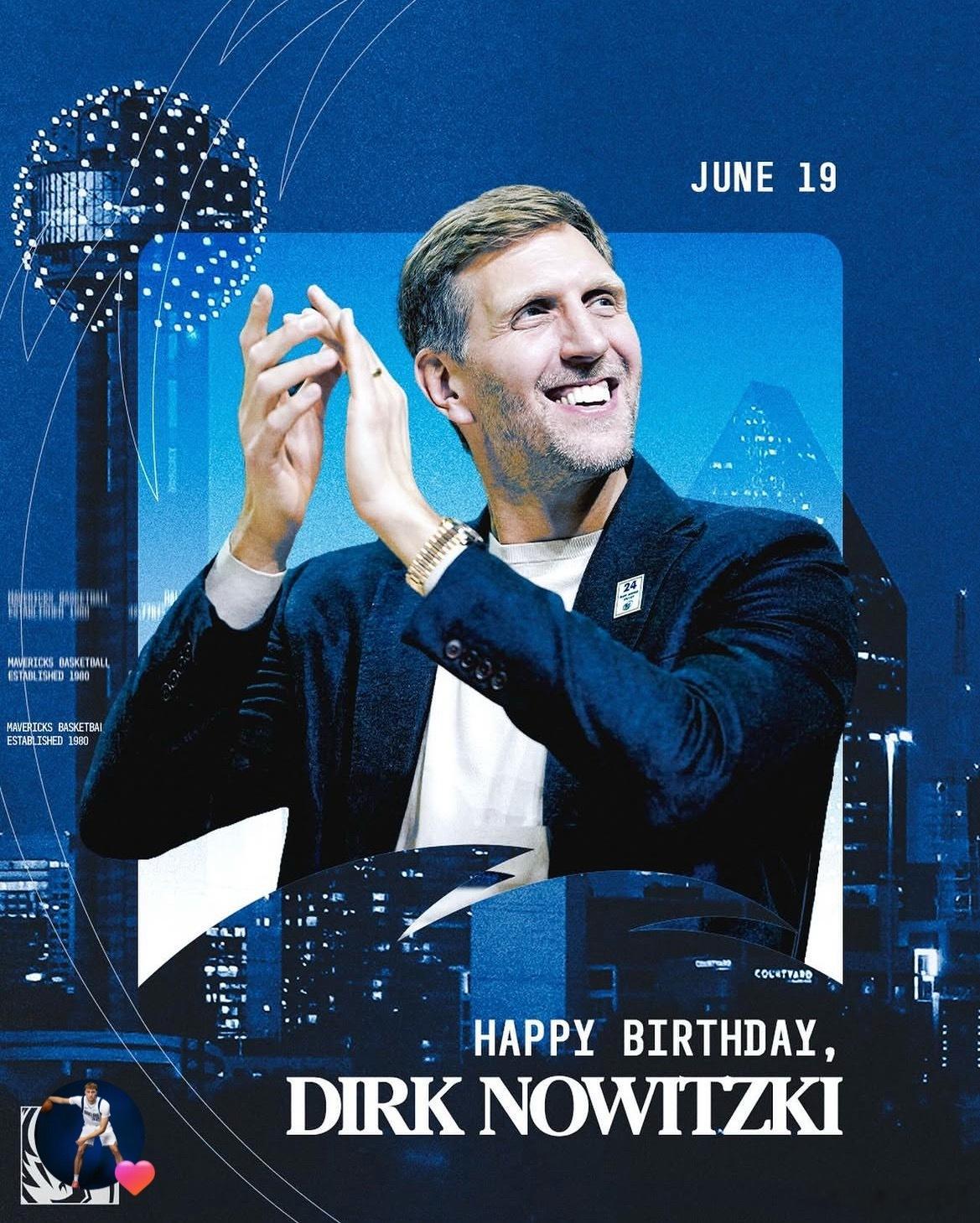 MFFL 我牛官方发推。祝诺维茨基48岁生日快乐！🎂🎂🎂MFFL我牛生日快