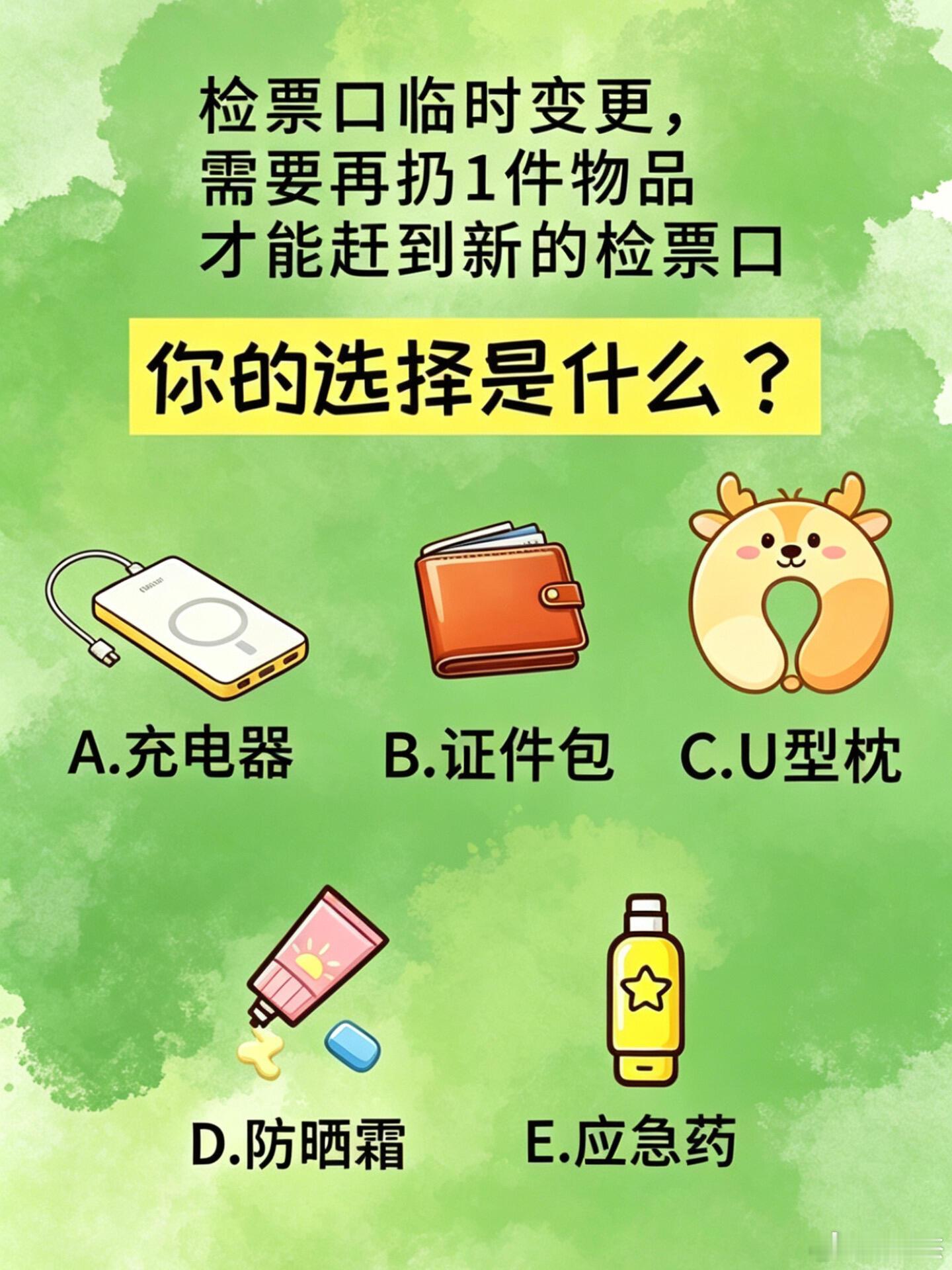 韩国很火的一个心理测试题，你的舍弃顺序是什么？ 