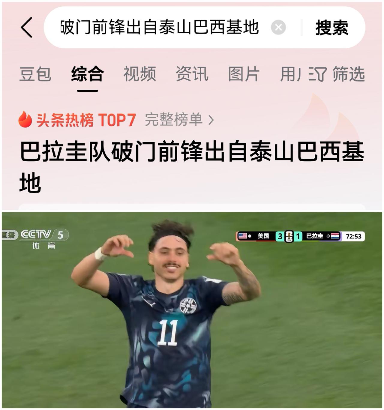 热搜第七！那个在世界杯进球的巴拉圭人，是中国俱乐部养出来的


今天（6月13日