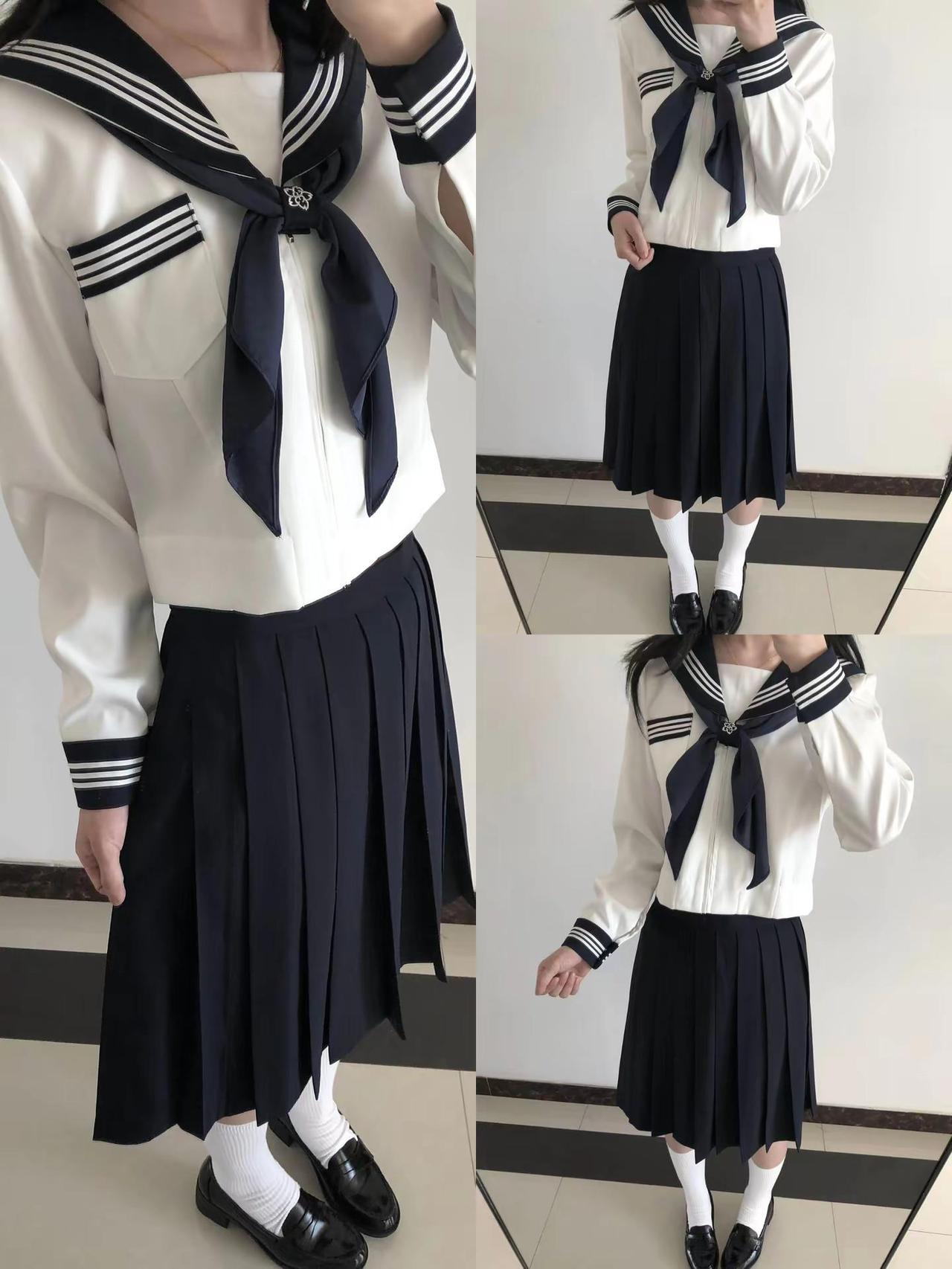 长袖津原中。jk穿搭