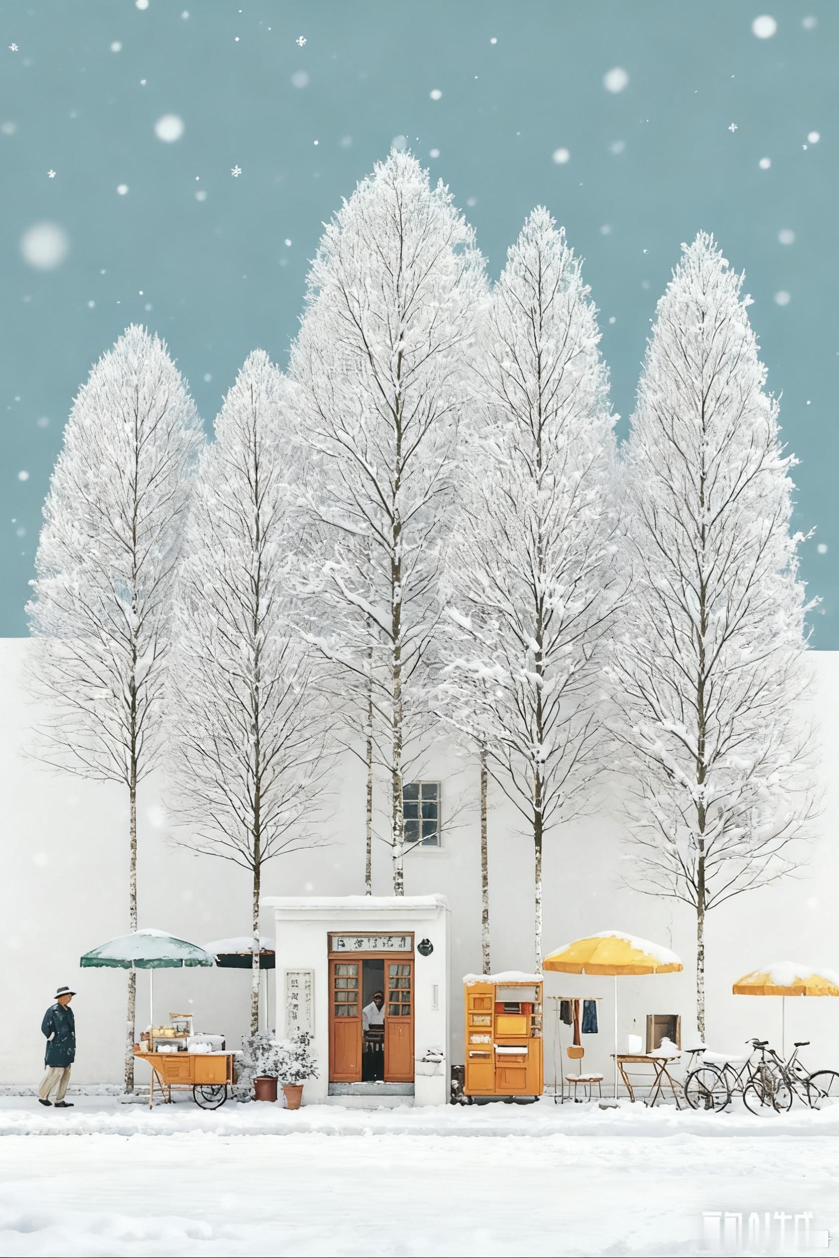 天津高校之窗外美学浪漫等待冬天的第一场雪