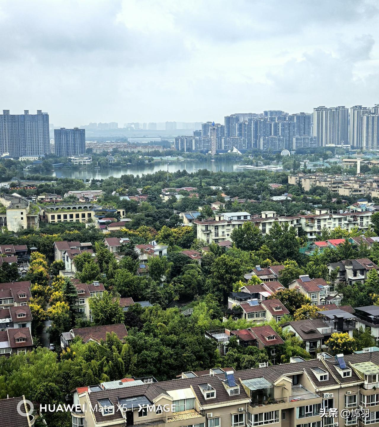 友友家里，用手机大光圈拍拍未央湖及附近的街景西安日常拍照