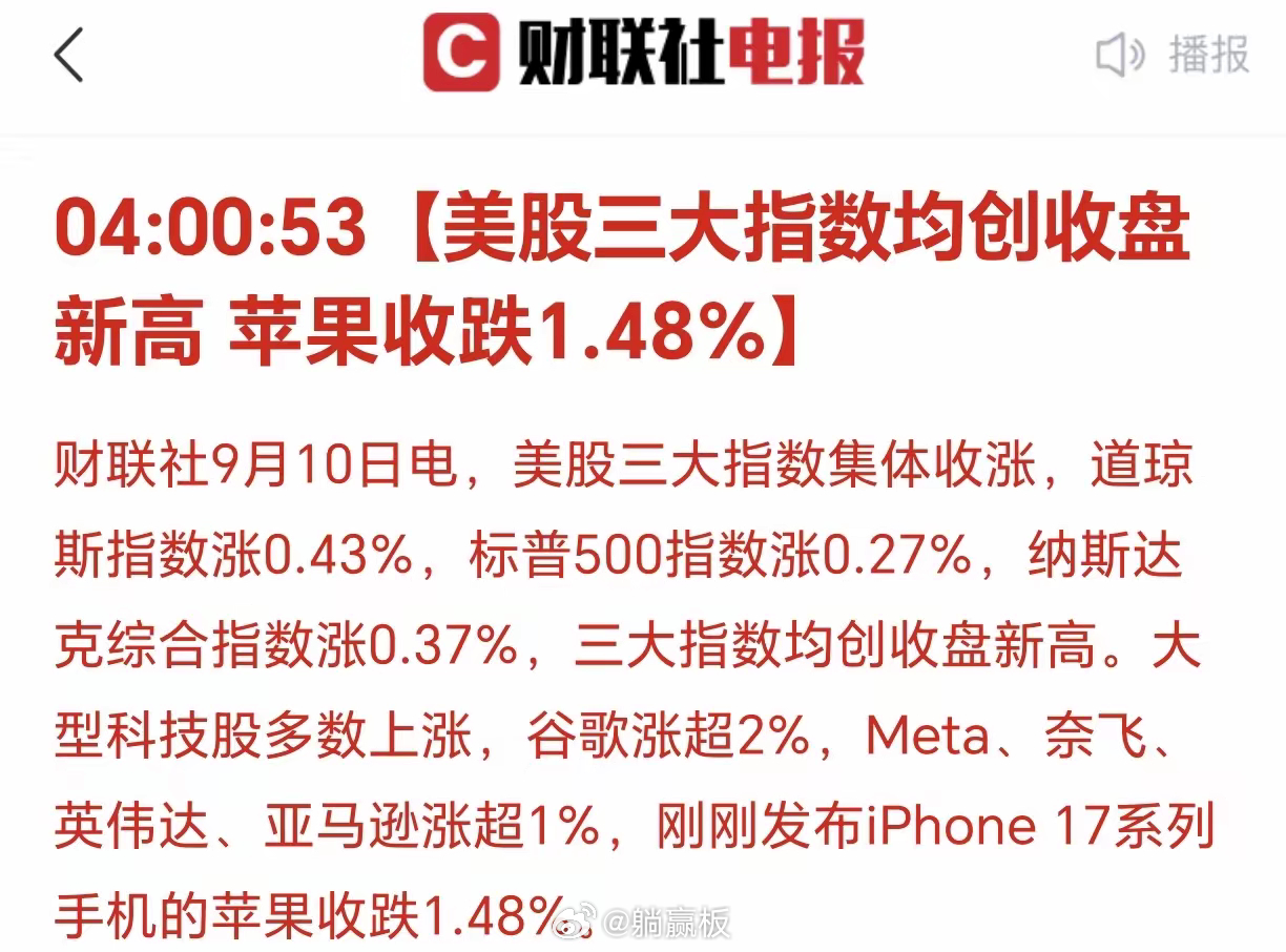 美国三大股指集体上涨！​都说，美加关税是自废武功，人家股市总创新高；美国股民，他