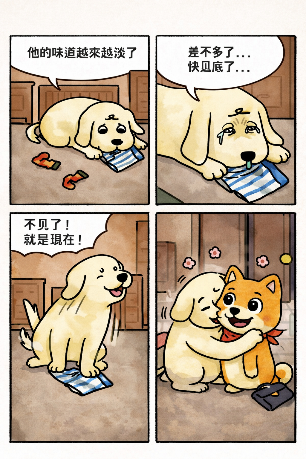 狗狗或许能闻出时间 有动物学家根据犬类极其敏锐的嗅觉特性推断，狗狗可以将气味强度