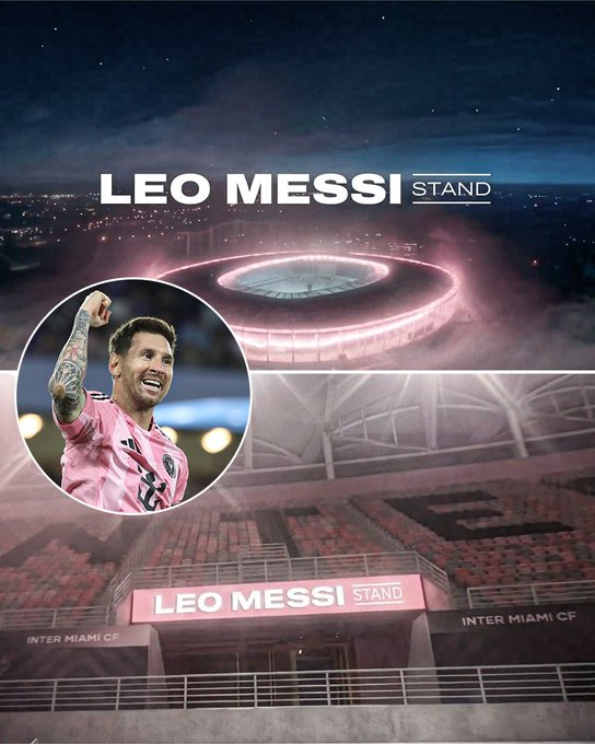 迈阿密国际队将新球场的一个区域以莱昂内尔·梅西的名字命名 