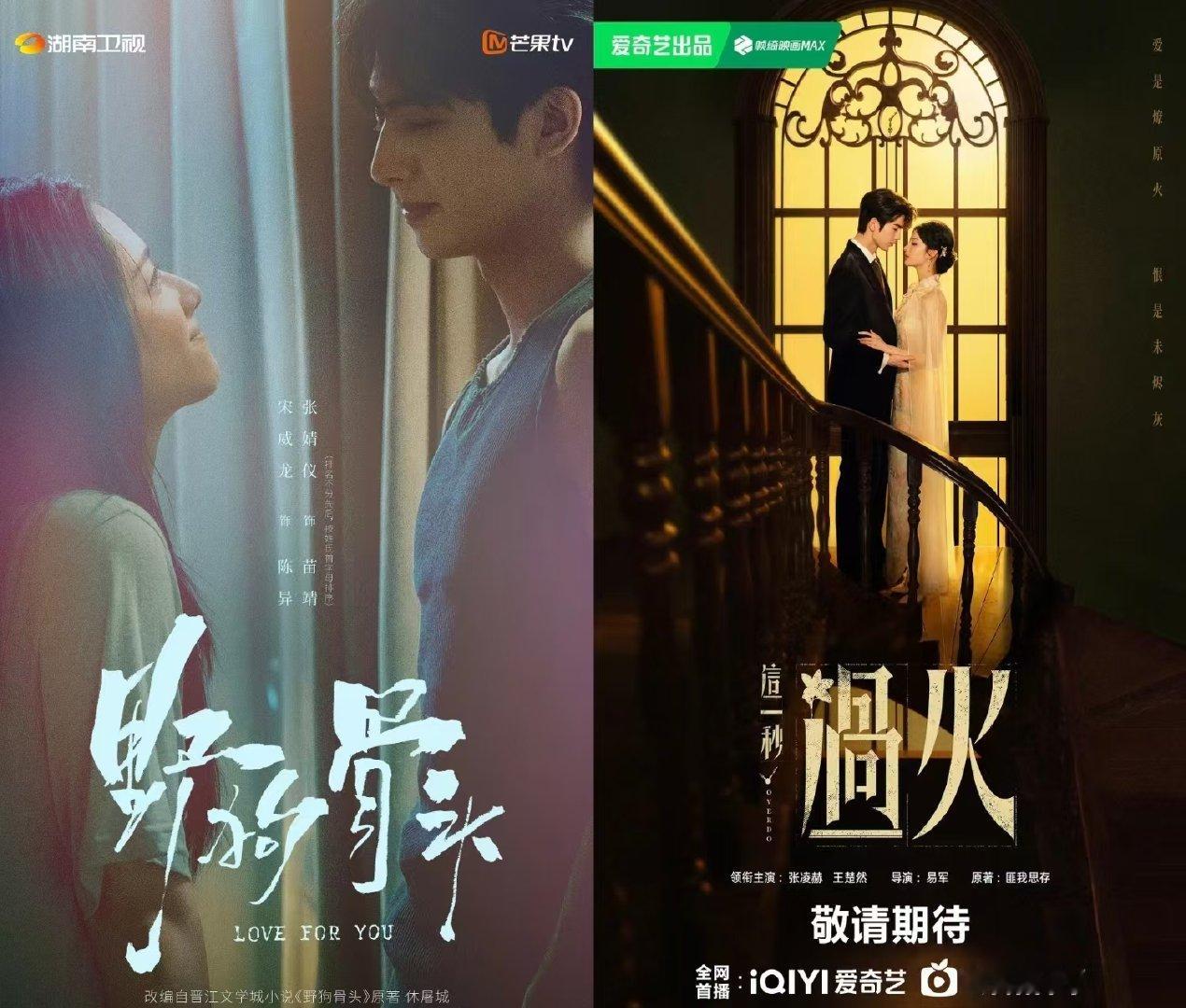 网传张凌赫宋威龙新剧对打网传这一秒过火野狗骨头对打 好像都是暑期档，两部都想看！