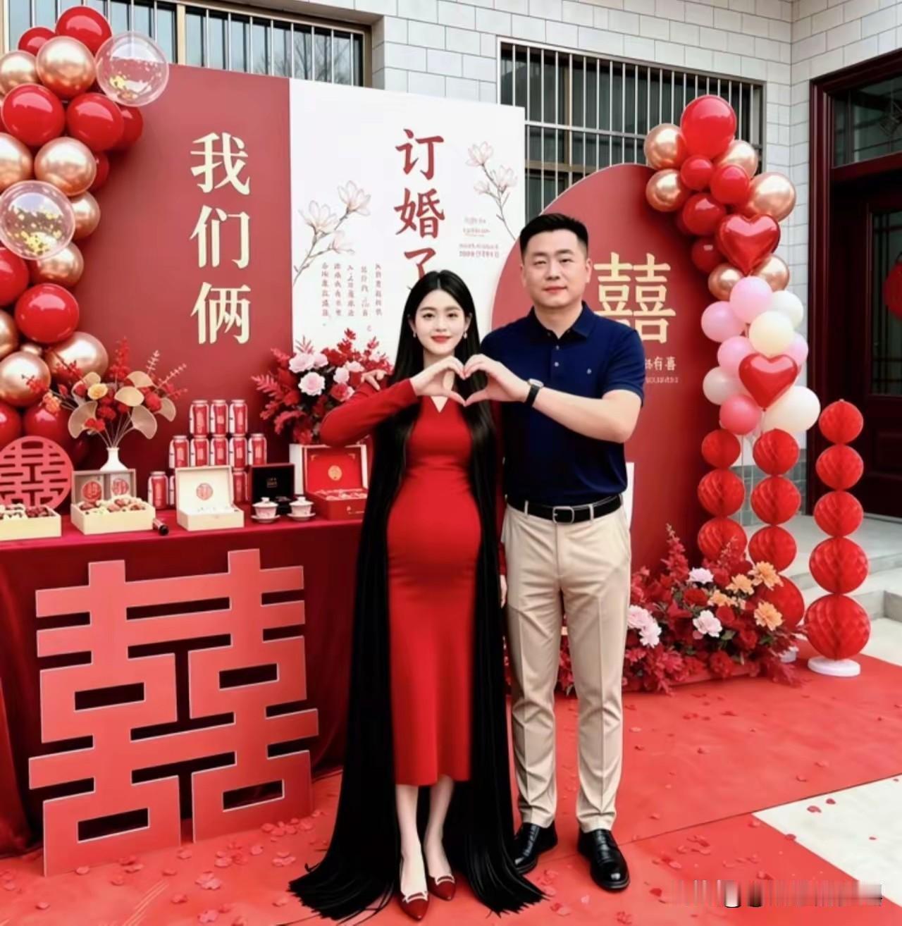 村里又一个重孙子辈的又要结婚了。

结婚之前，有个订婚仪式。早晨接到一个孙子辈的