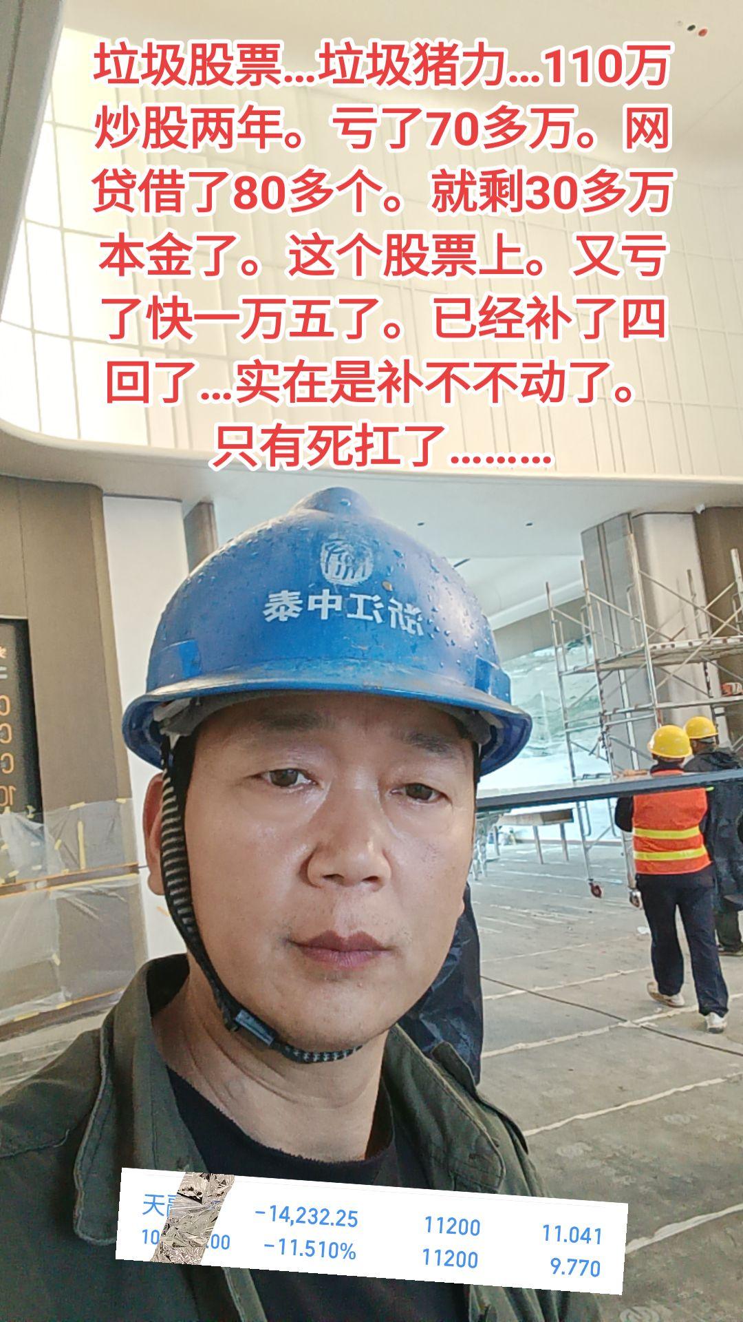 垃圾股票…垃圾猪力…110万炒股两年。亏了70多万。网贷借了80多个。...