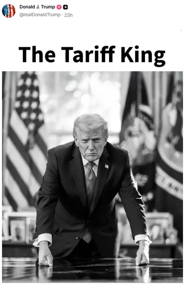 心里战、认知战+恫吓。1月17日，特朗普在“真实社交”平台发布一张个人黑白照片，