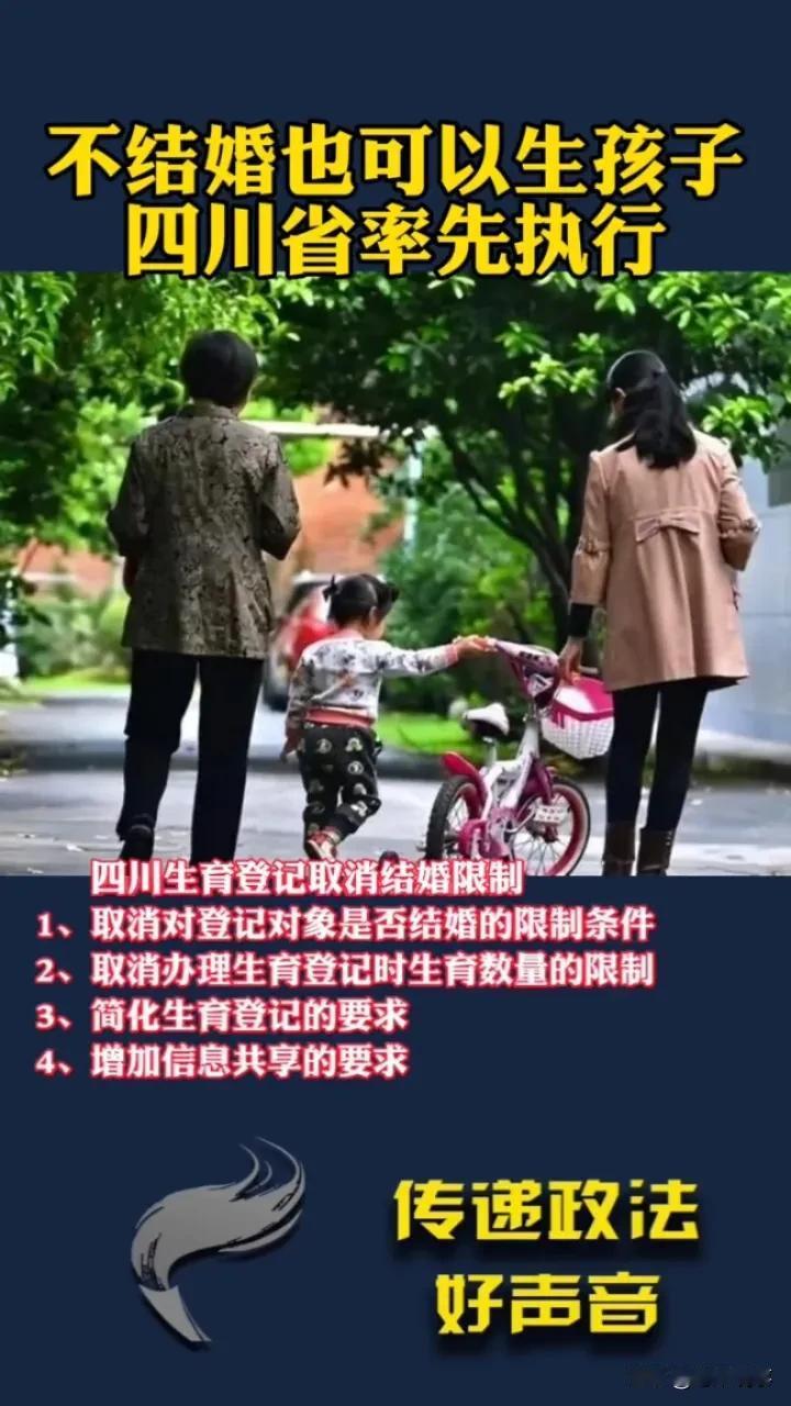 生育不再受婚姻束缚：四川新政的利与弊
 
近期，四川出台生育新政，自2月15日起