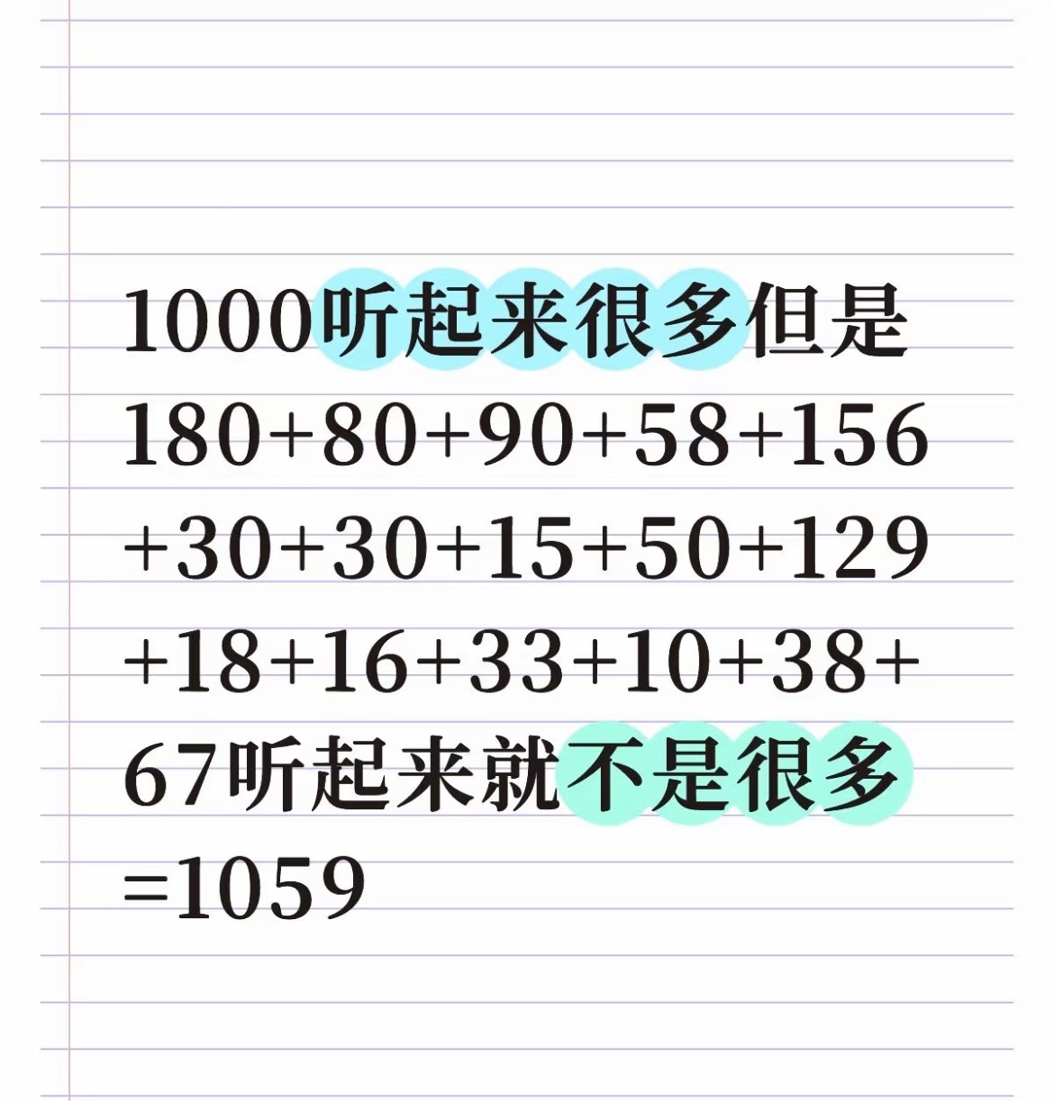 本人的消费观 ​​​