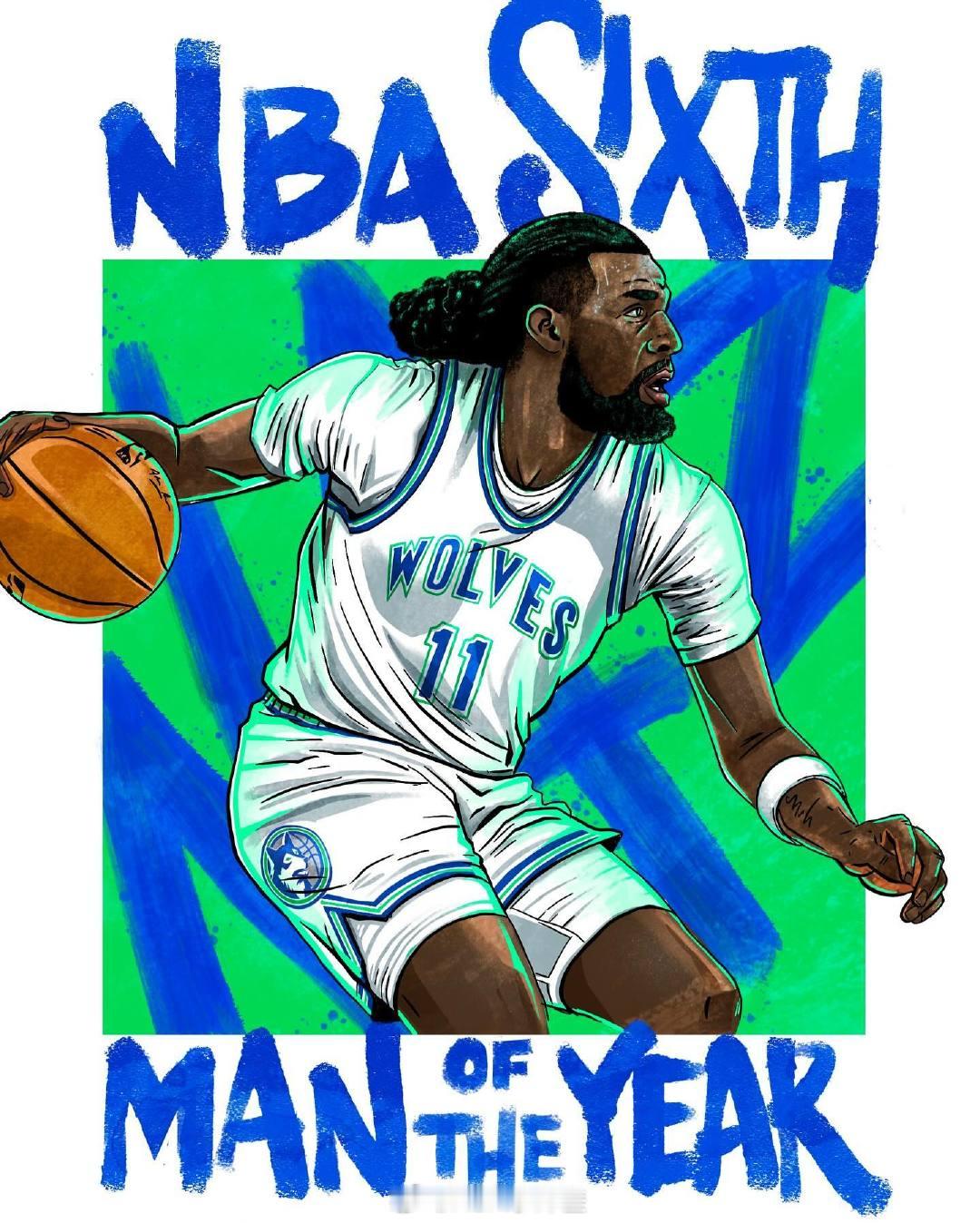 【NBA落选秀闯出一片天，里德成森林狼队史首位最佳第六人】4月25日，NBA官方