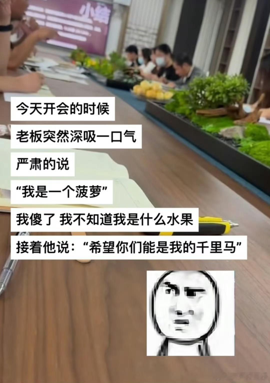 老板说自己是一个菠萝[傻眼] ​​​