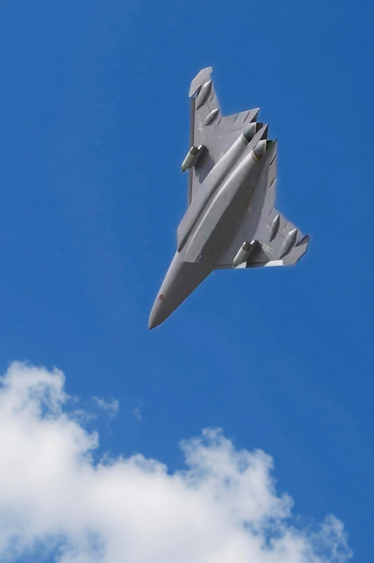 沈飞六代新歼总是很神秘，曝光不多，但不影响她在军迷中的存在感啊！这张图应该是AI