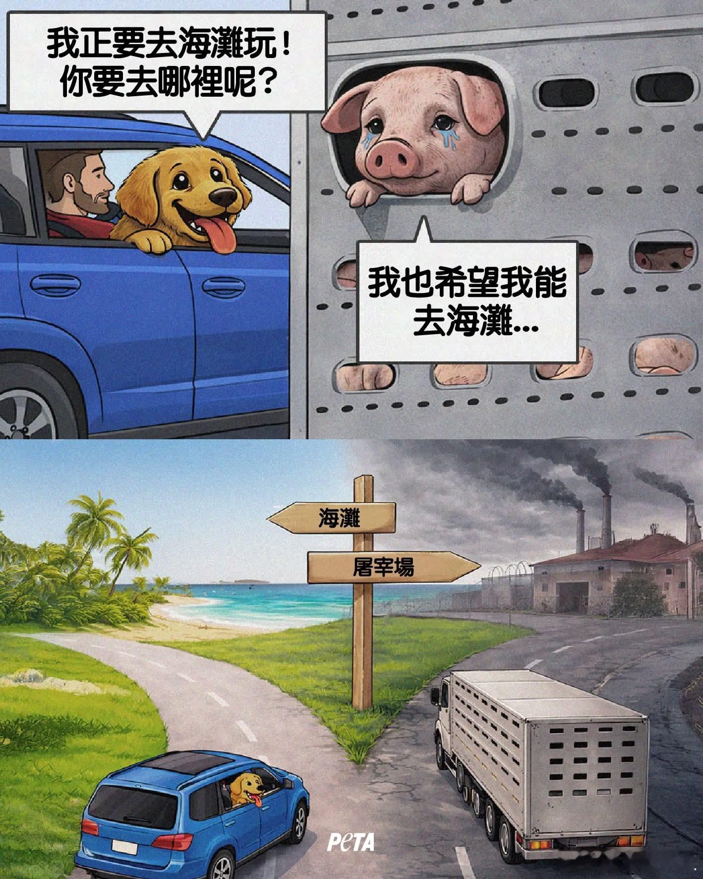 猪猪和狗狗，其实没什么不同。唯一的差別，是我们选择如何对待它们。 