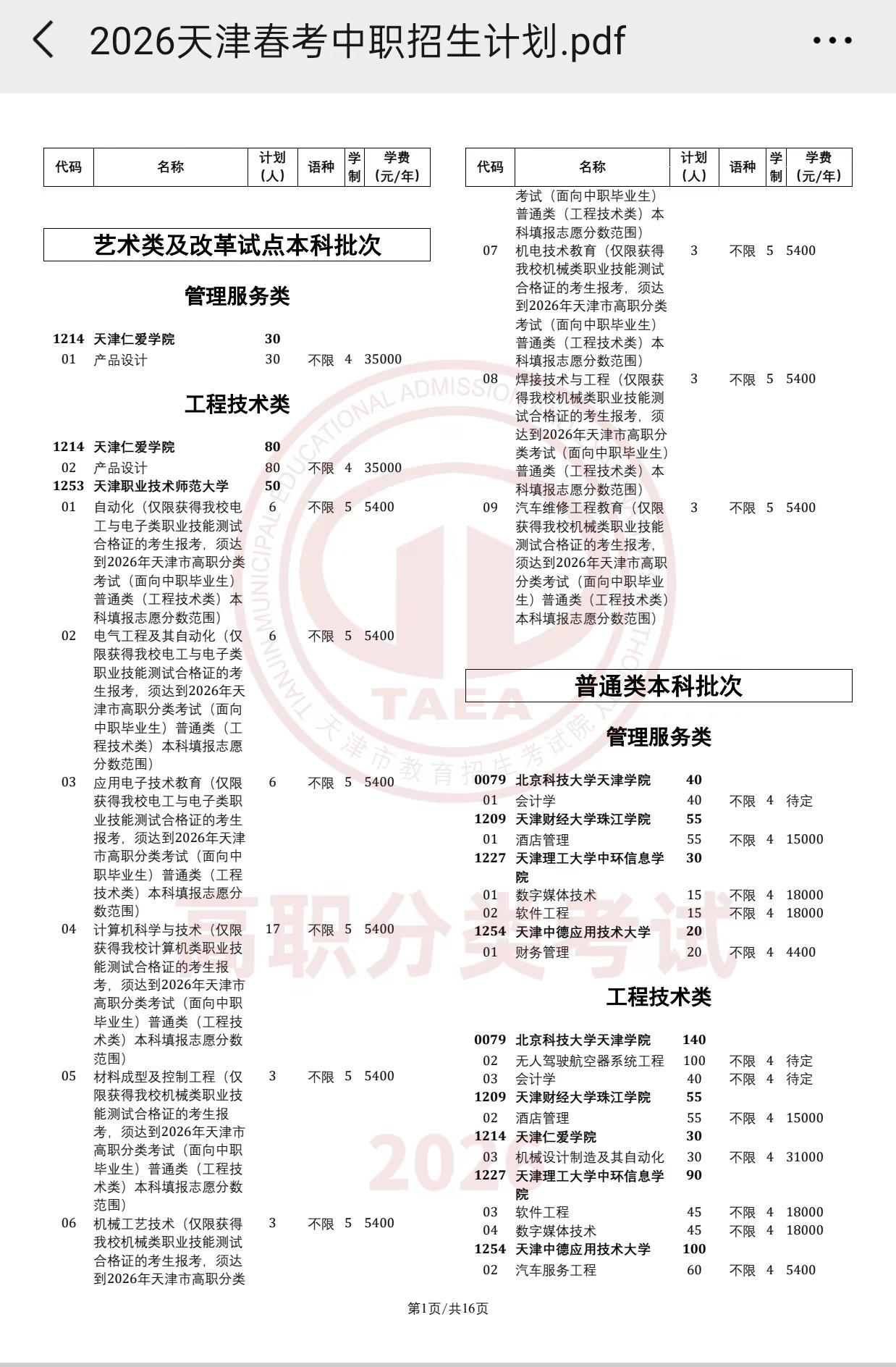 2026天津春考中职生招生计划。2026天津春考铁院填报志愿辅导。天津铁道春考招