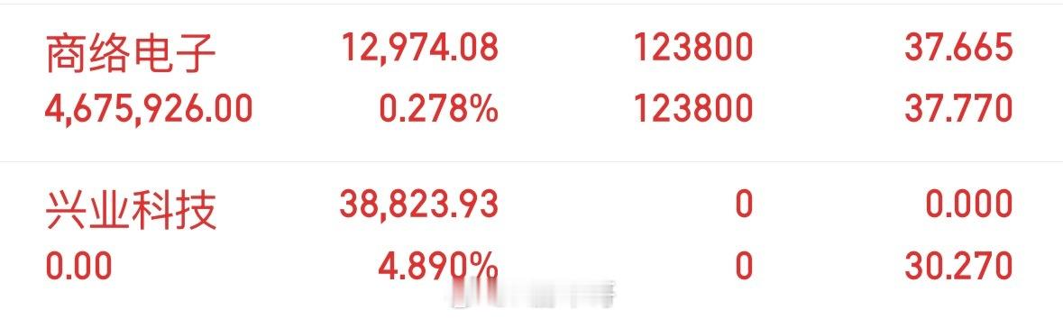 商络电子300975，这两天反复做T都回本了，可惜没有做，暂时拿着，兴业科技00
