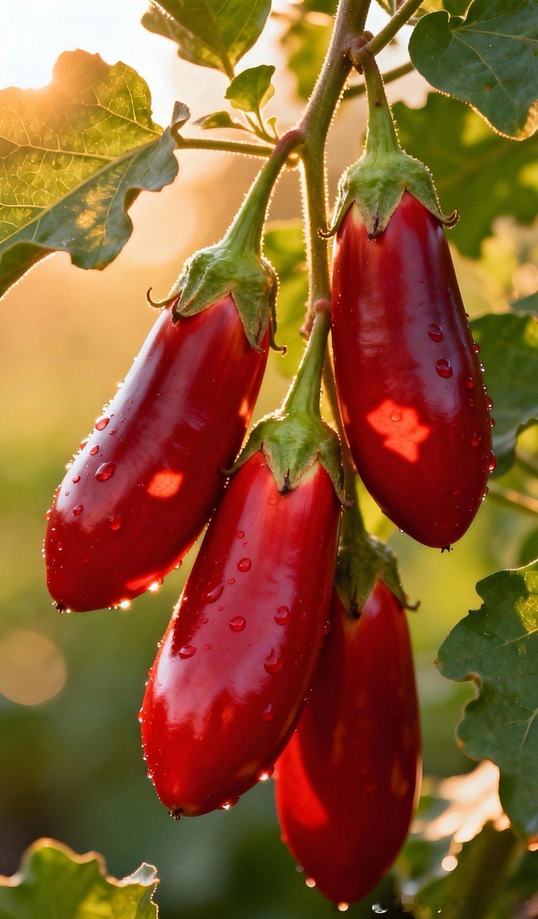 还能有这种颜色的茄子啊！看着都怕不好下手吧！是不是ai的呢？你们才！ 