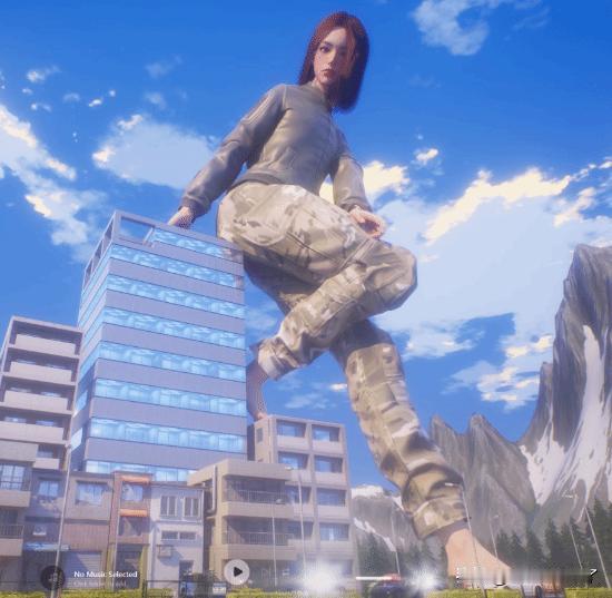 由Aggressive Mastery开发的体型差主题沙盒游戏《女巨人游乐场》官