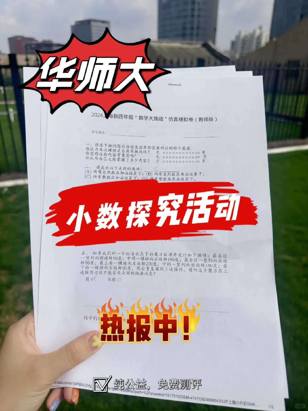 魔都华师大🔥小学数学探究活动（有干货）