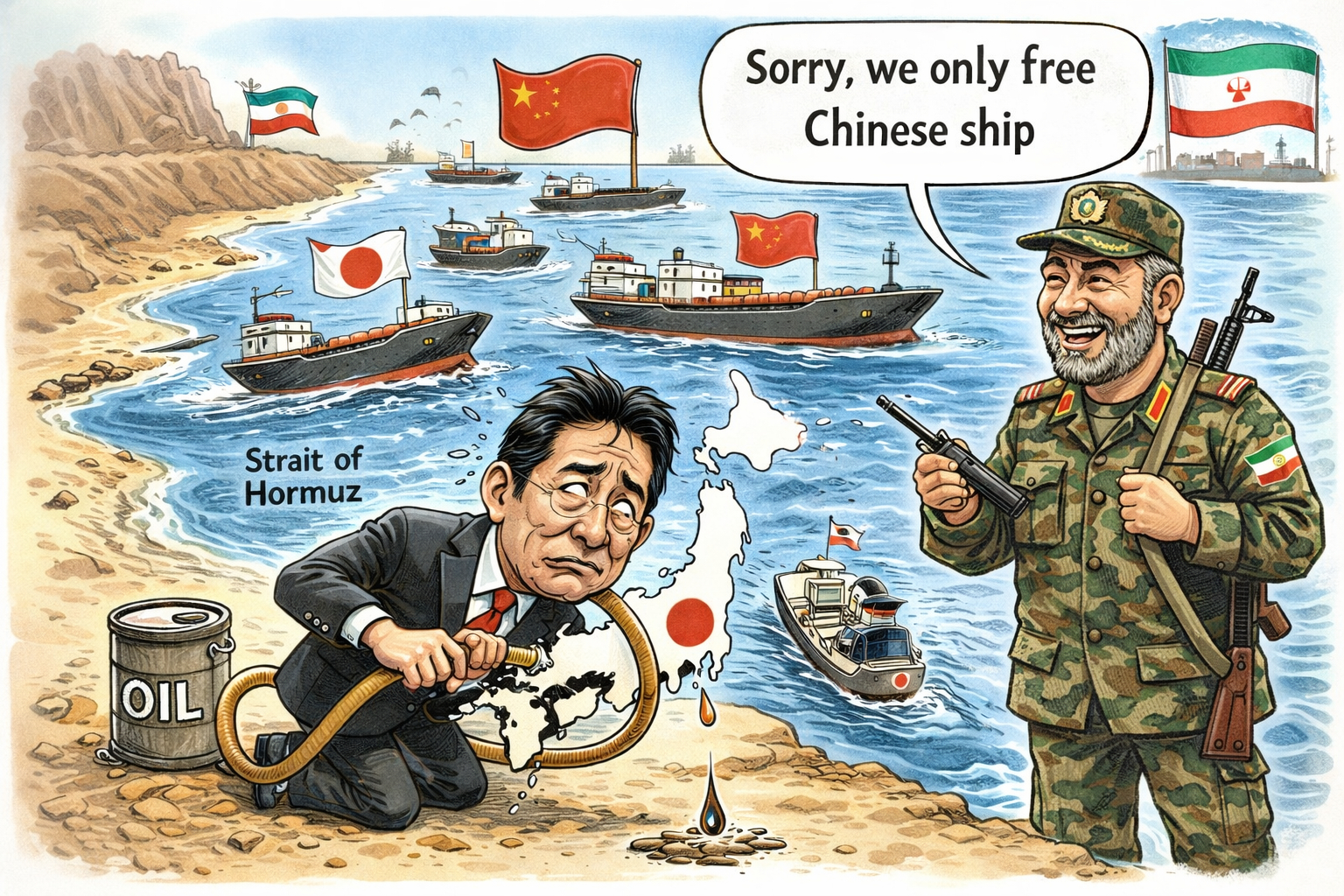 霍尔木兹海峡越来越多船改称中国籍这可有点魔幻了呀～你们说说难受的是谁？