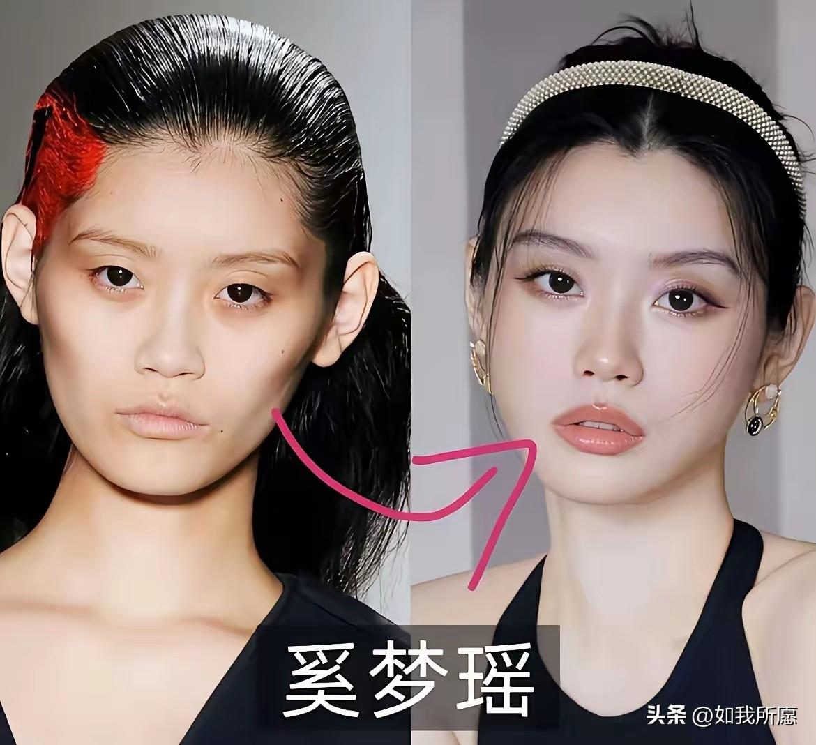 总有人说奚梦瑶变美
全靠钱砸出来的，
我就不服了——你去翻翻她妈妈的照片就知道了