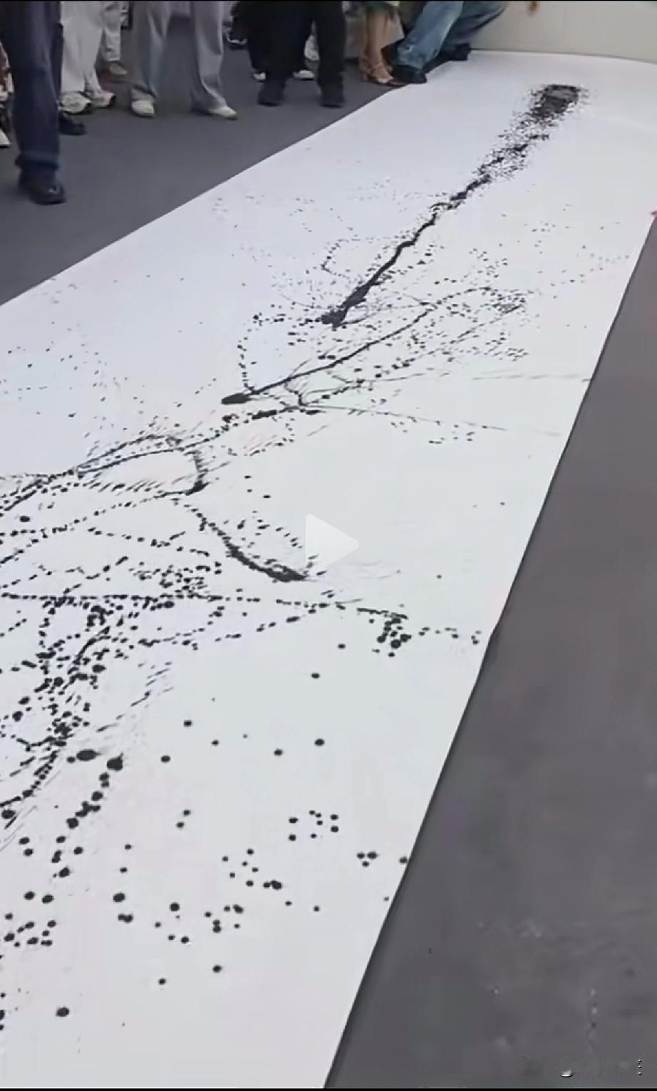 一根针管，一张宣纸，就可以创作，射书好少见！宣纸上作品 手工生宣练习纸 宣纸手写