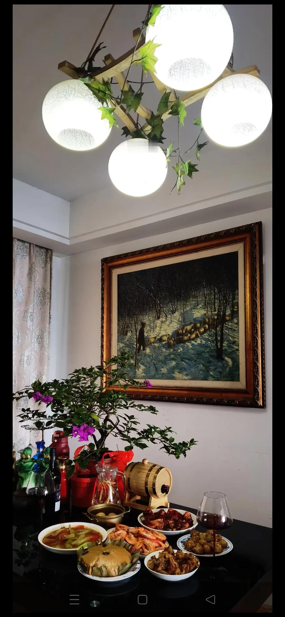 今日晚歺，
美味美画