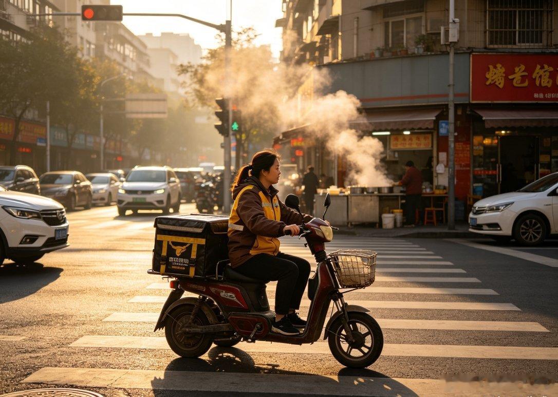 最近留意到一个变化，跑外卖快递的女生越来越多了还有不少不会骑电动车的，直接选了电