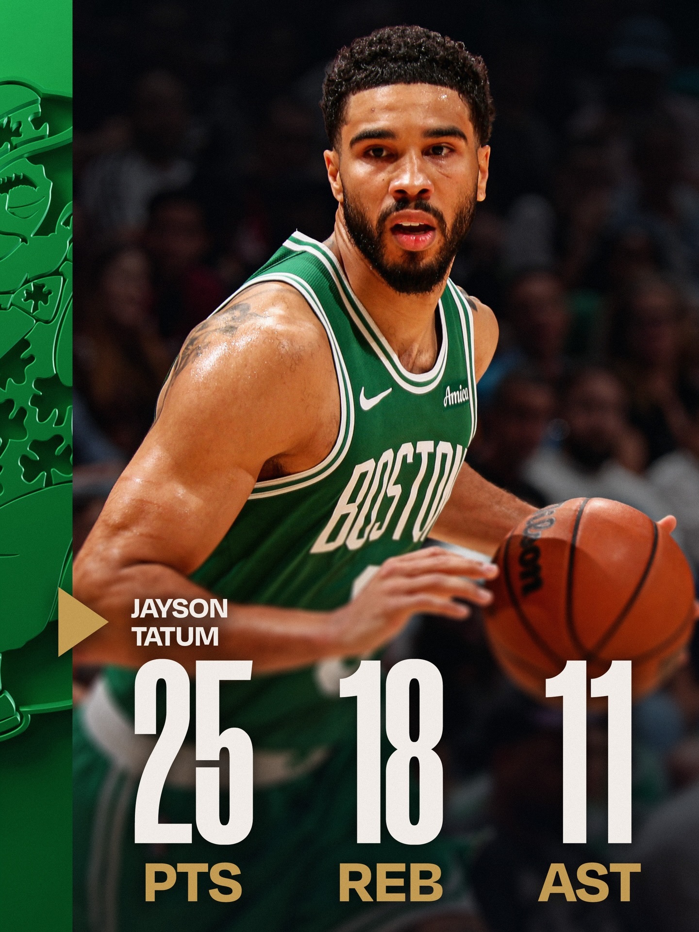 杰森塔图姆  关于最近上场打球的喜悦是否迎来了某些转变，塔图姆：“克莱在我们第一